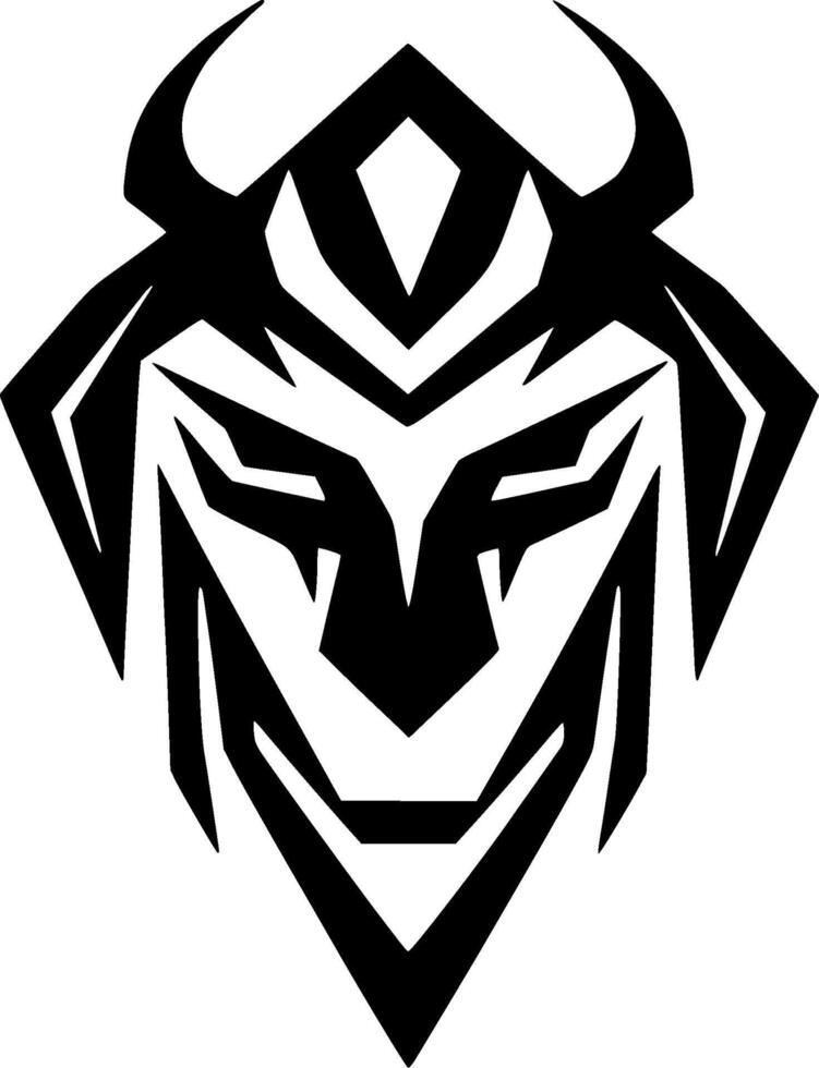 Tiger - Black and White Isolated Icon - illustration vector