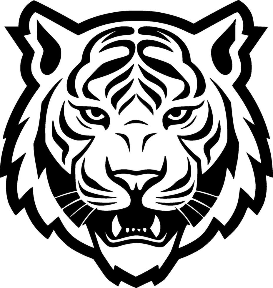 Tiger, Minimalist and Simple Silhouette - illustration vector