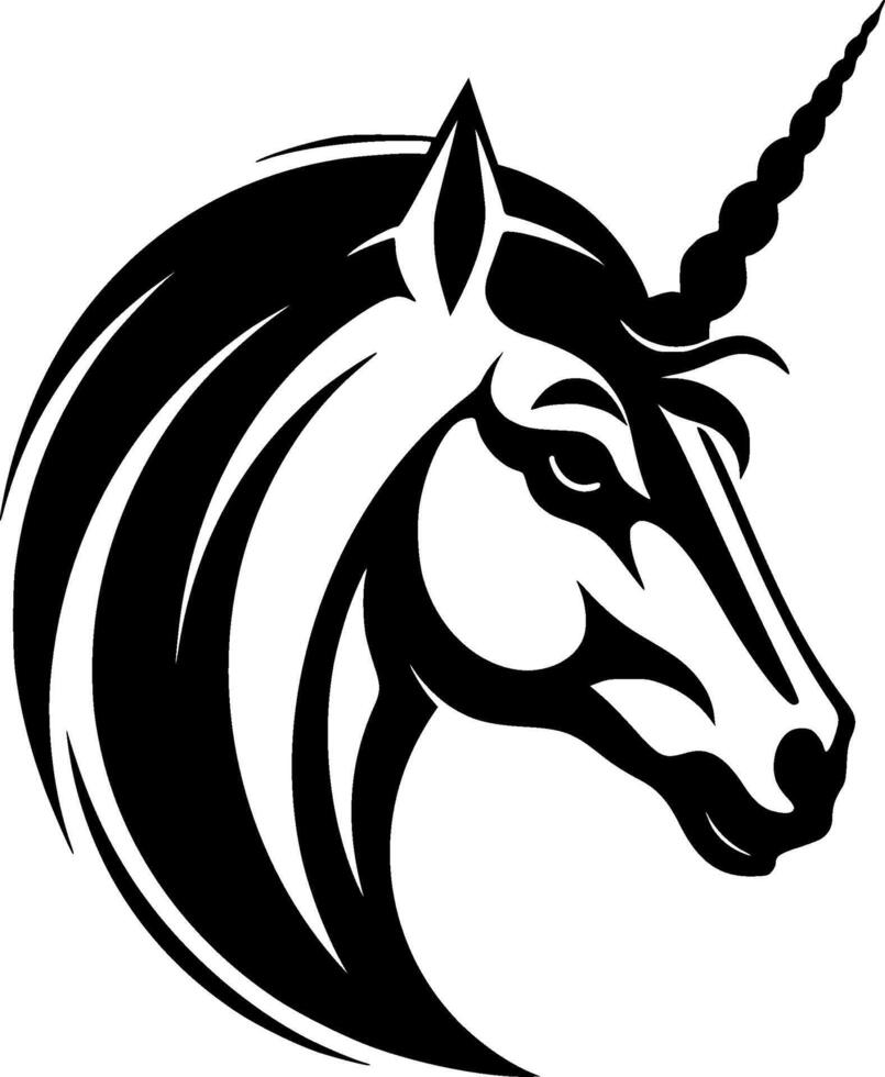 Unicorn - Minimalist and Flat Logo - illustration vector