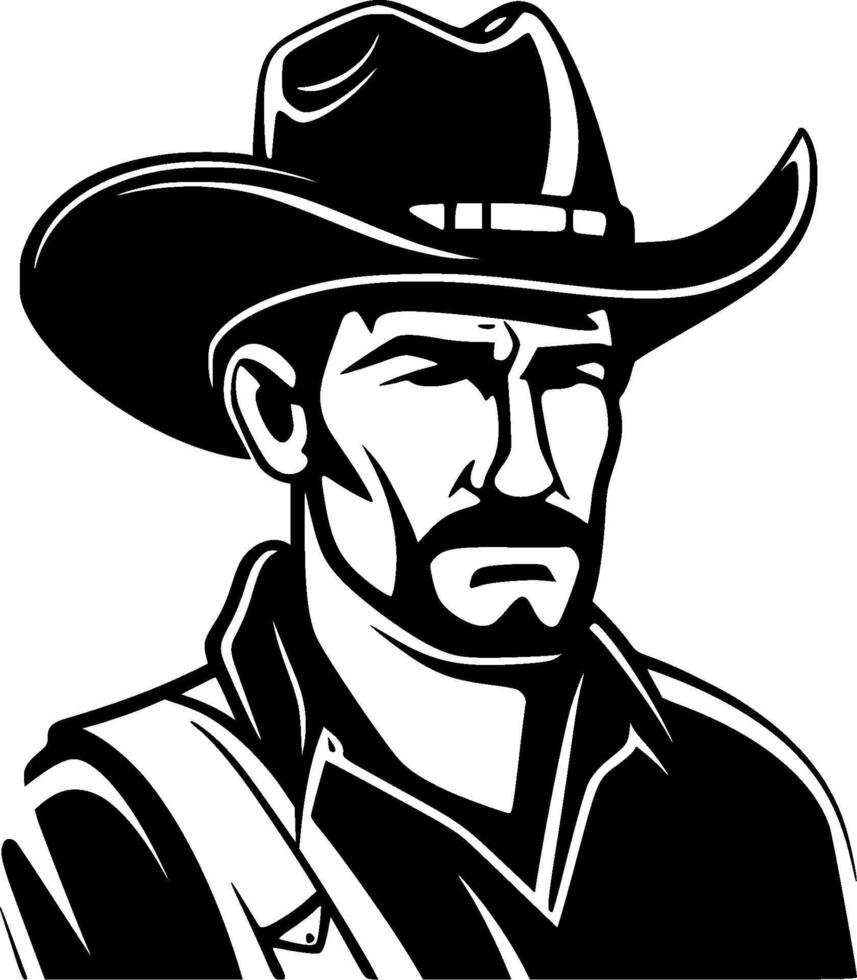 Western, Minimalist and Simple Silhouette - illustration vector