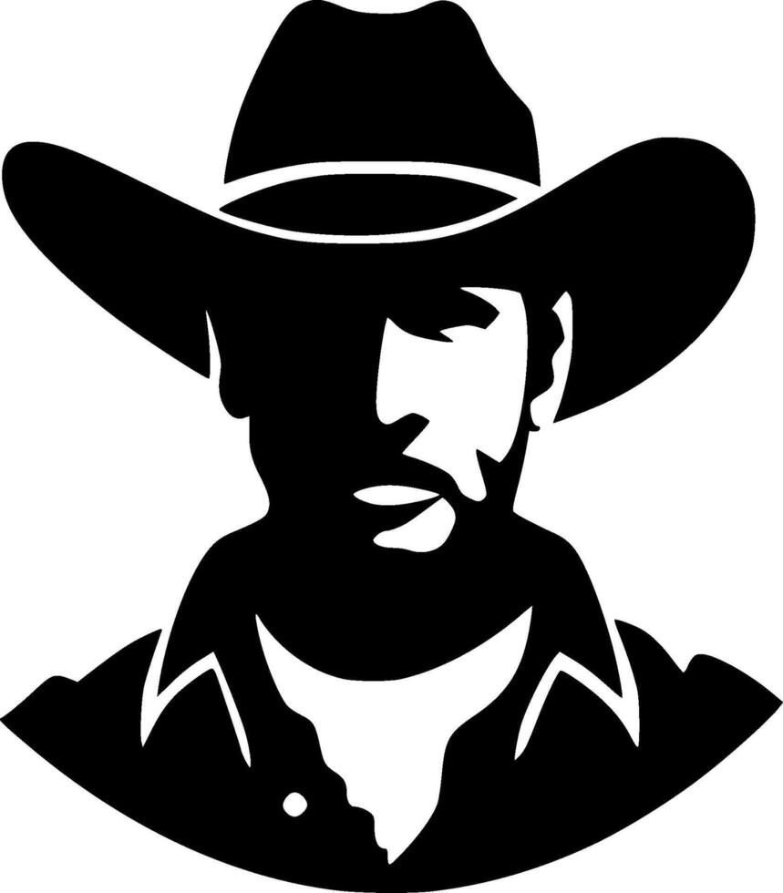 Western, Minimalist and Simple Silhouette - illustration vector