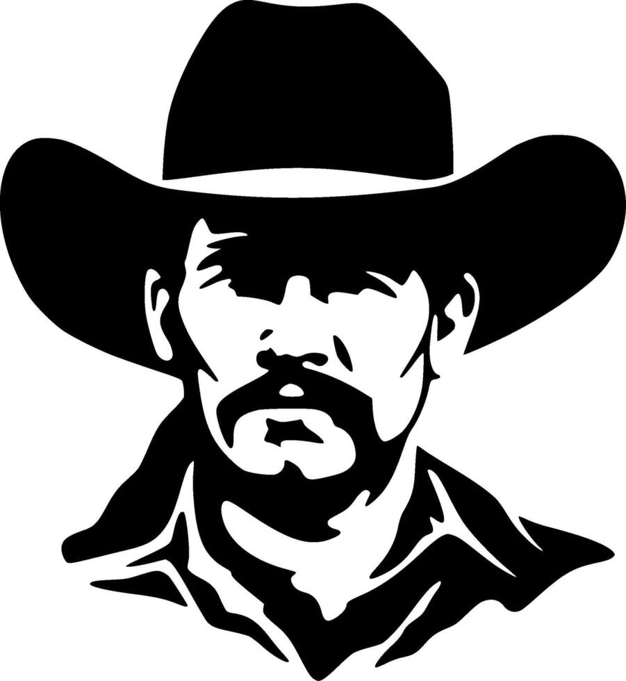 Western, Minimalist and Simple Silhouette - illustration vector