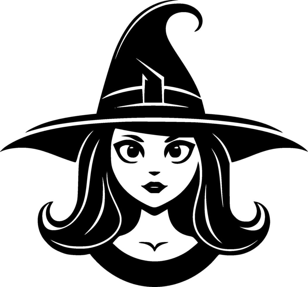 Witch - High Quality Logo - illustration ideal for T-shirt graphic vector