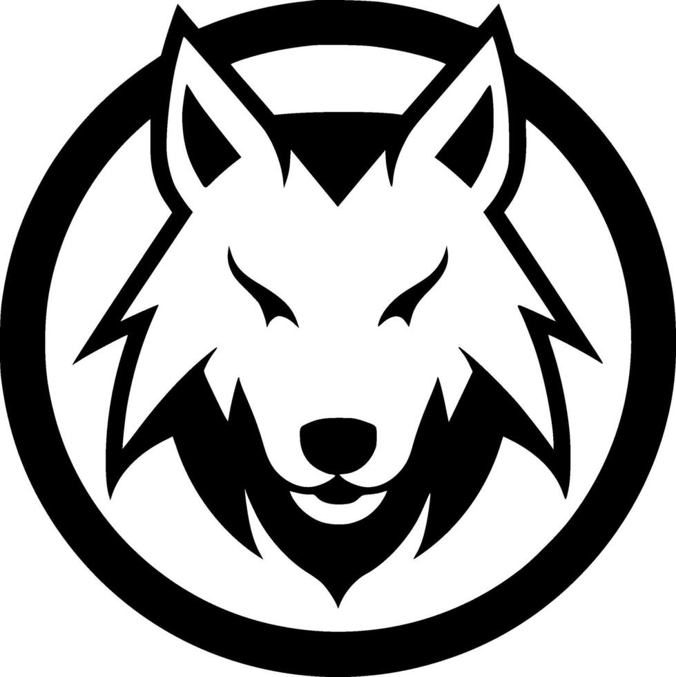 Wolf, Minimalist and Simple Silhouette - illustration vector