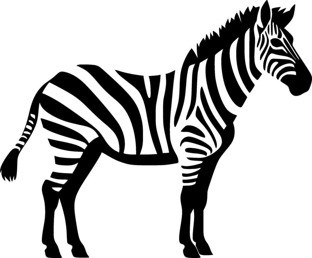 Zebra - Minimalist and Flat Logo - illustration vector