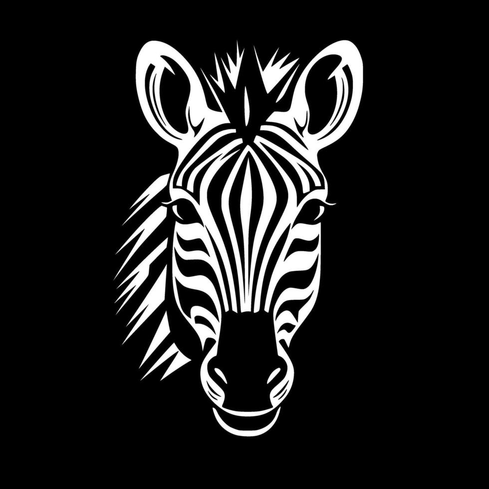 Zebra - Minimalist and Flat Logo - illustration vector