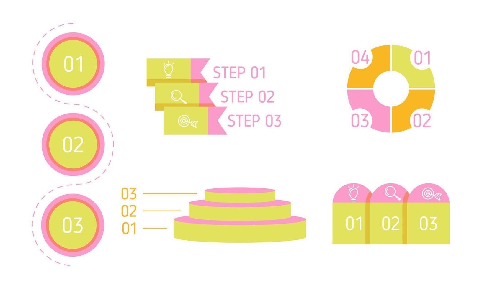 infographics elements. Set of templates information visualization elements. Business presentation vector