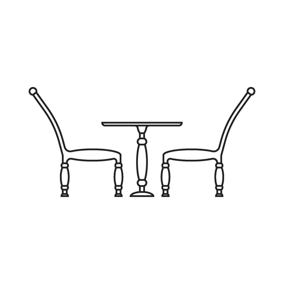 Dining table icon vector