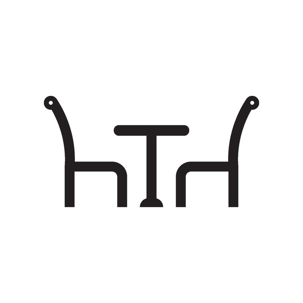 Dining table icon vector