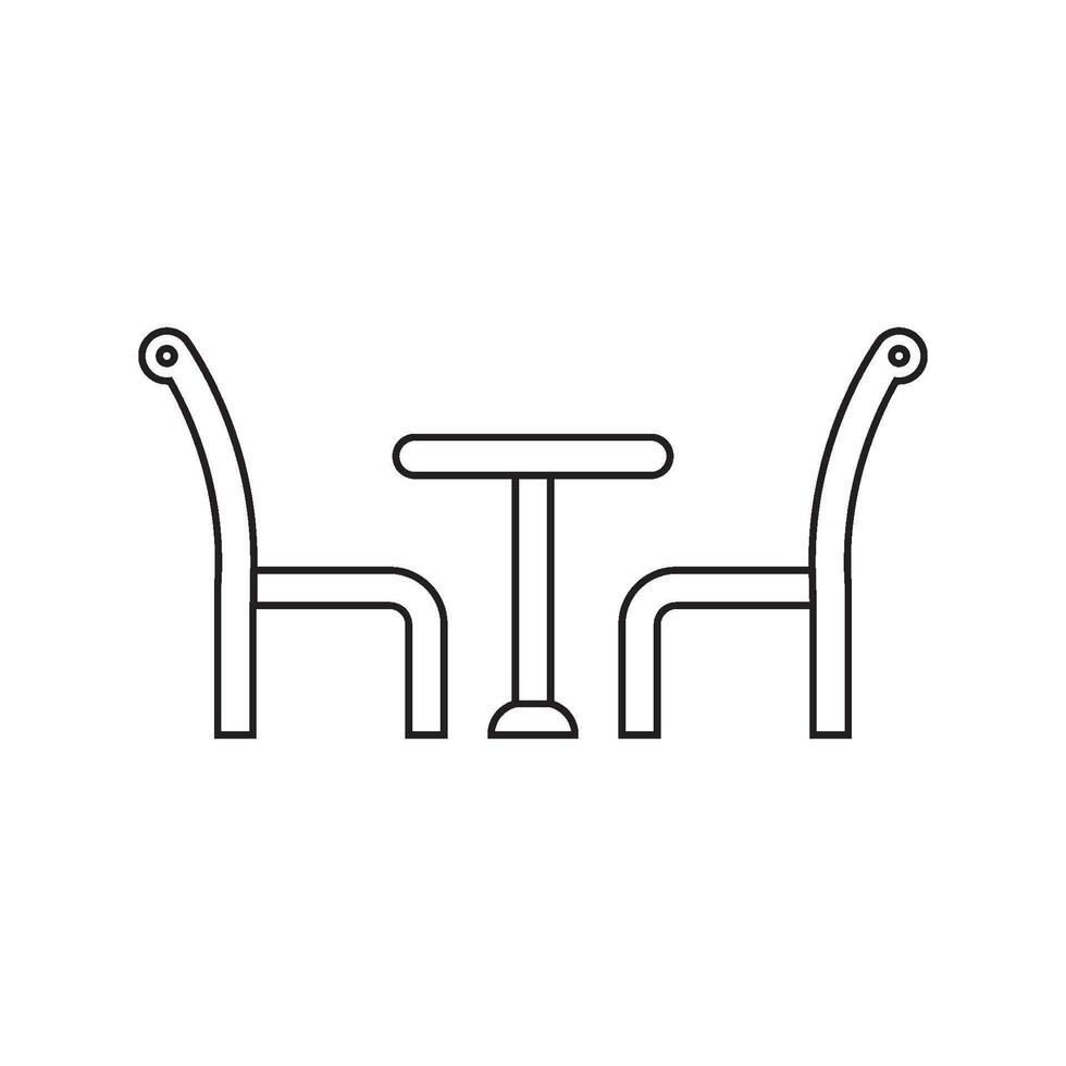 Dining table icon vector