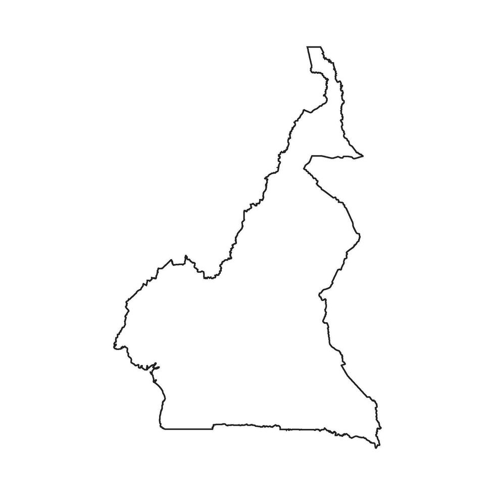 Cameroon map icon vector