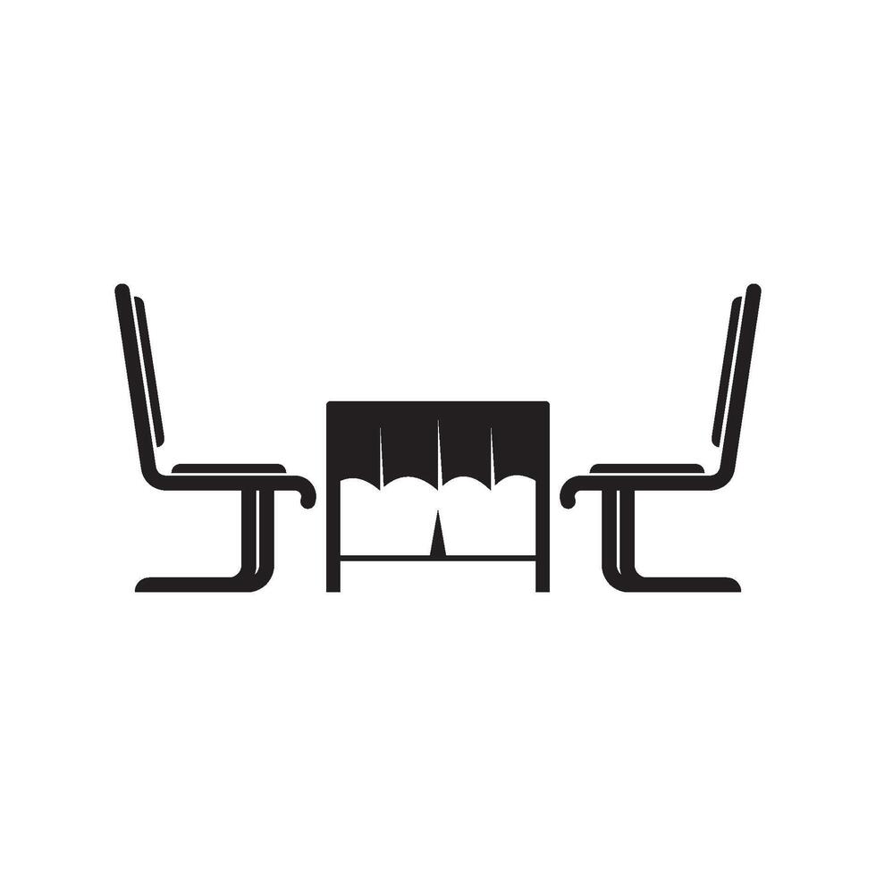 Dining table icon vector