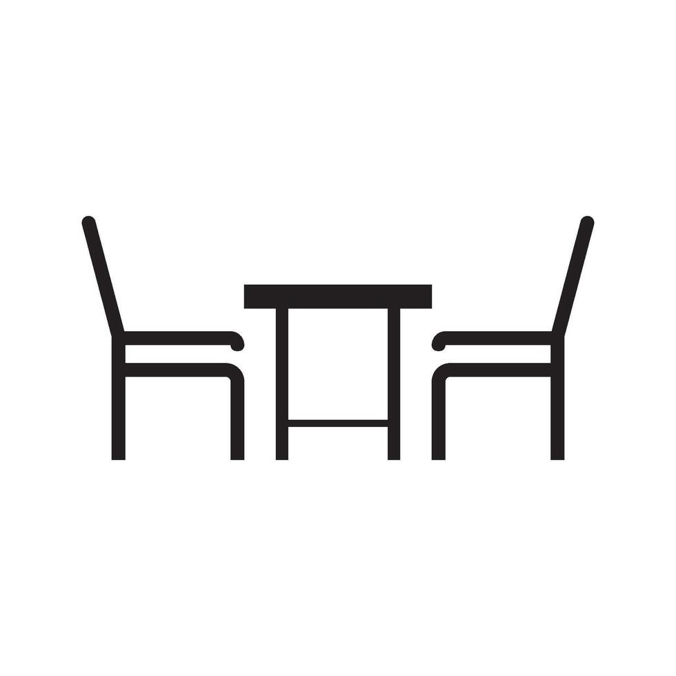 Dining table icon vector