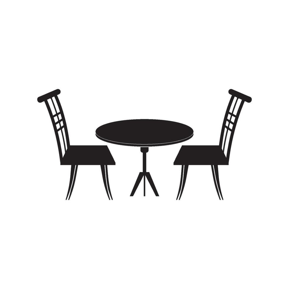 Dining table icon vector