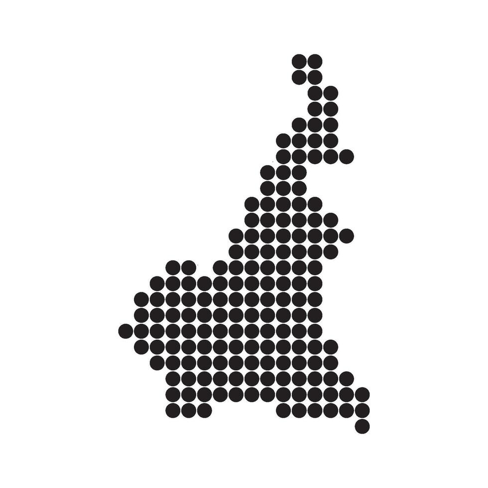Cameroon map icon vector