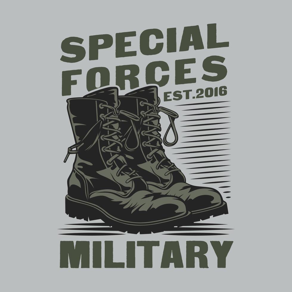 Ejército botas especial efectivo militar Clásico Insignia logo vector