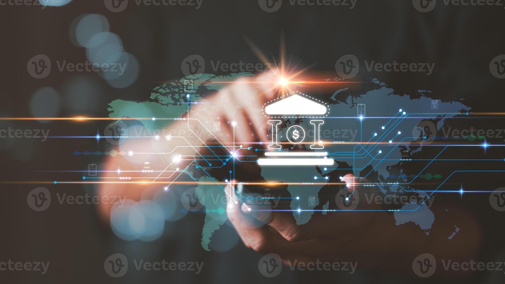 Bank finance business connection concept ,Money and Investment Management ,payment security ,internet transaction network information technology ,Using online banking on application ,online payment photo