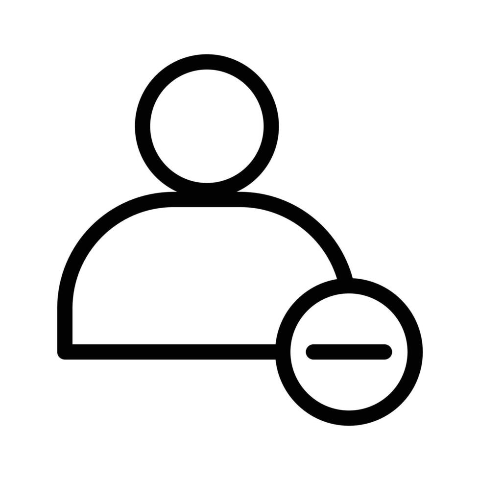 Block User Icon black and white sign vector