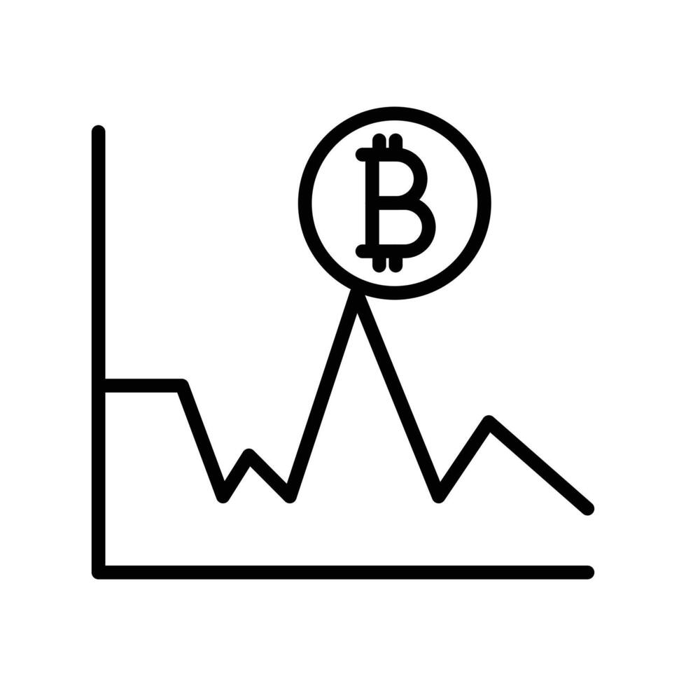 Bitcoin Evolution icon black and white sign vector