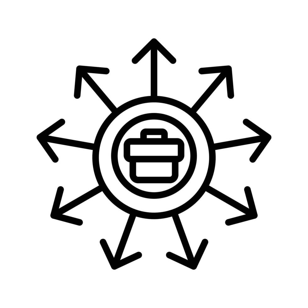 Business expansion icon vector