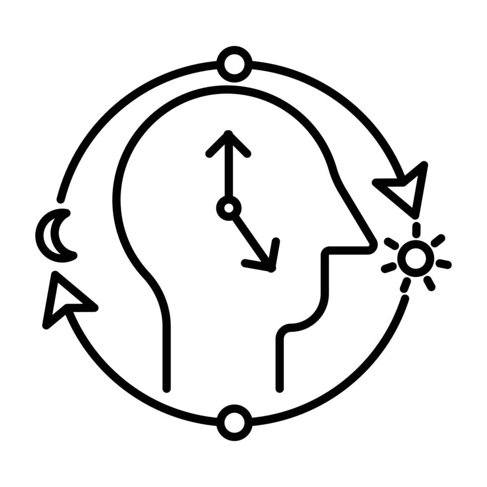 Circadian rhythms icon vector