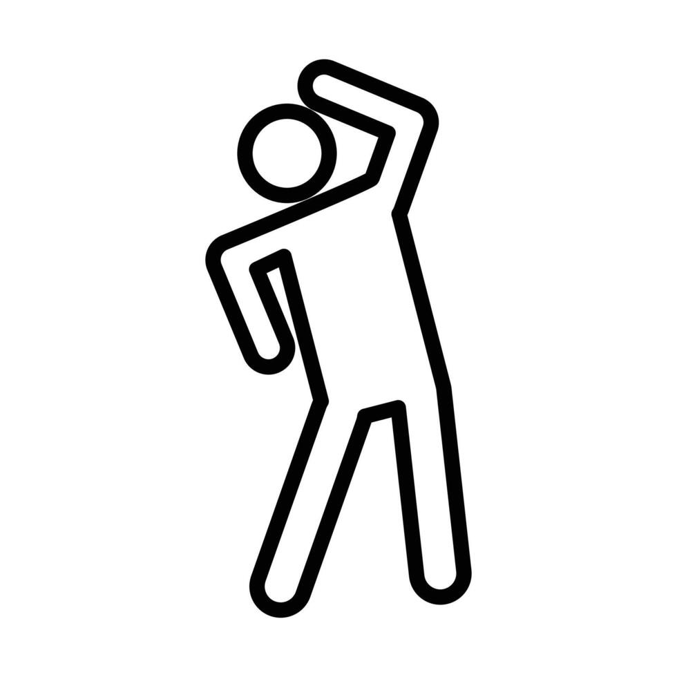 Fitness exercise icon black and white sign vector