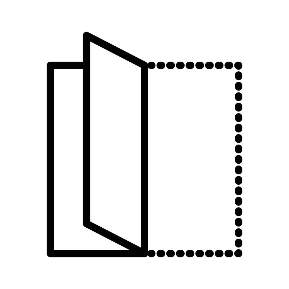 Folded Paper Icon black and white sign vector