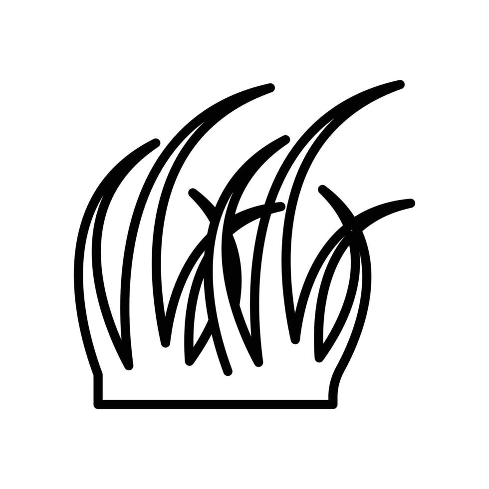 Grass icon black and white sign vector