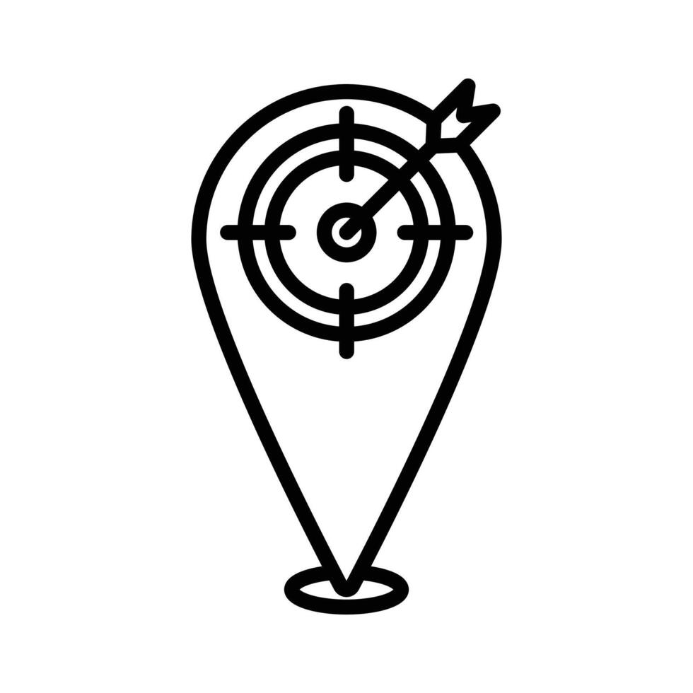 Geo Targeting icon black and white sign vector