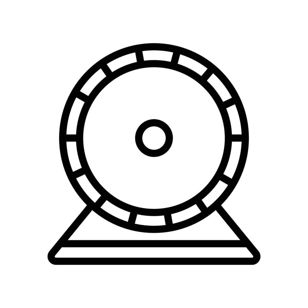 Hamster wheel icon black and white sign vector
