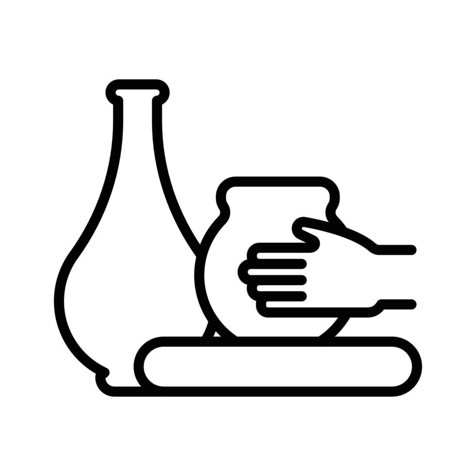 Handmade pottery icon vector