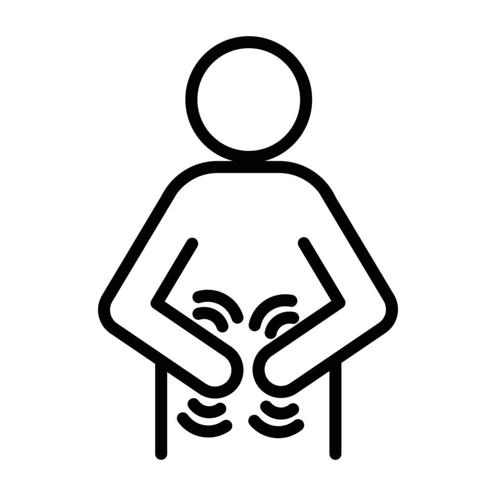 Indigestion icon outline vector
