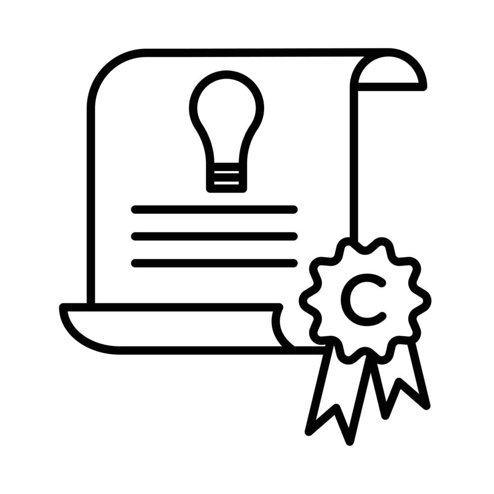 Intellectual property and copyright icon vector