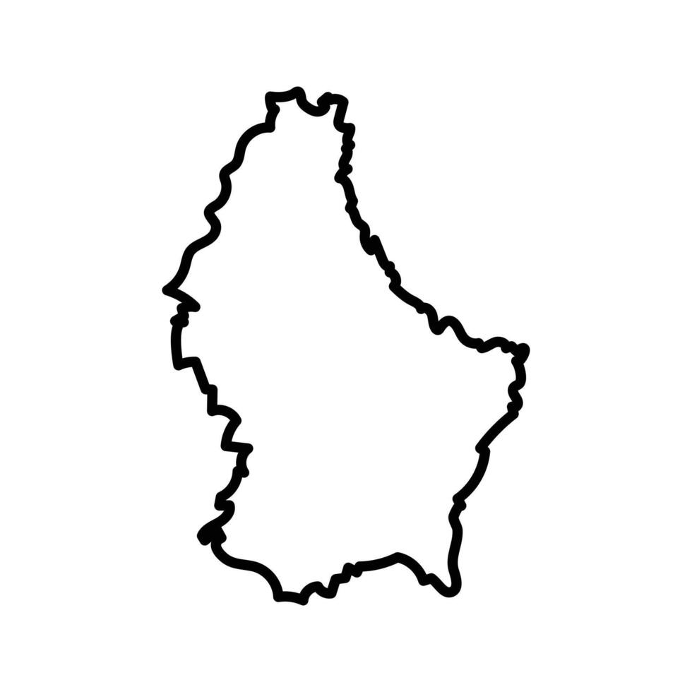 Luxembourg country map icon vector