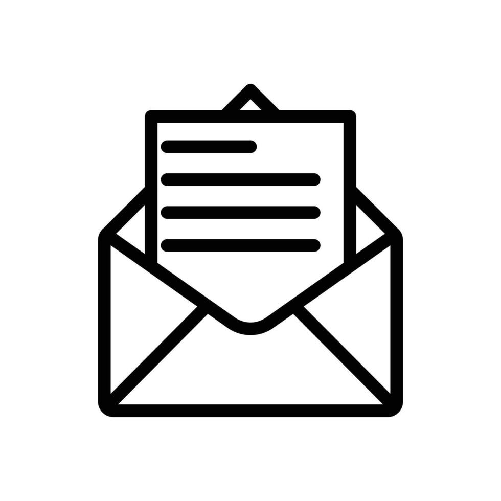Mail message icon black and white sign vector