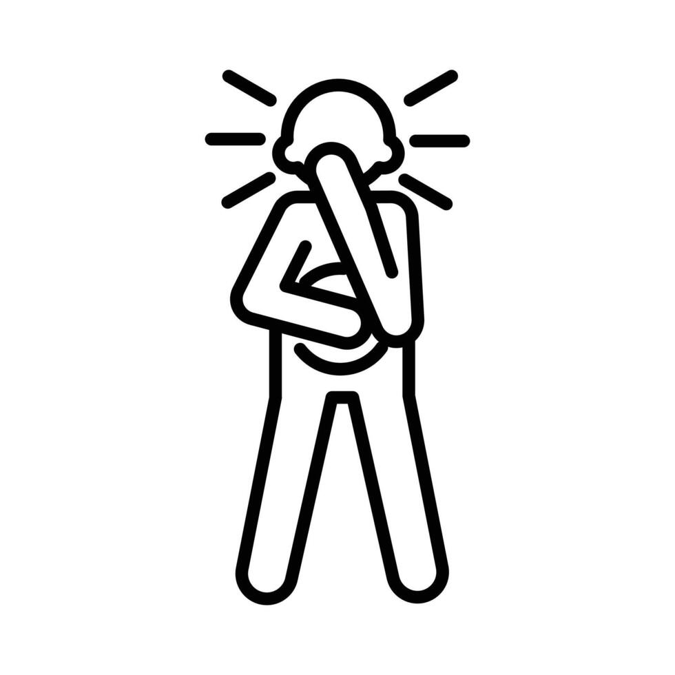 Nausea icon outline vector