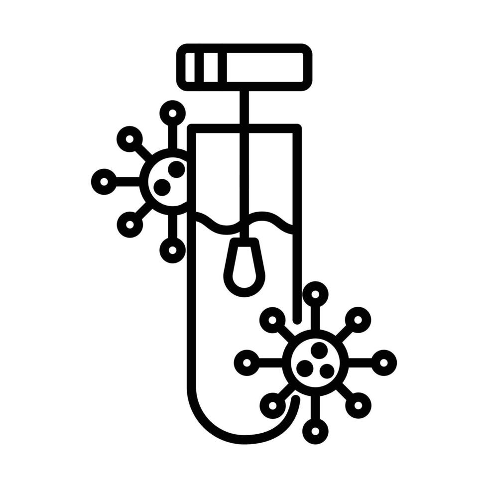 PCR test icon vector