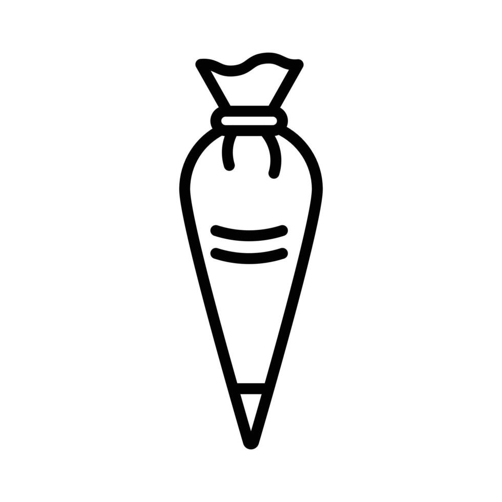 Pastry bag icon black and white sign vector