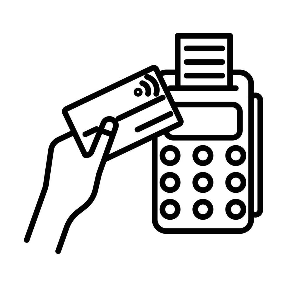 Payment terminal icon vector