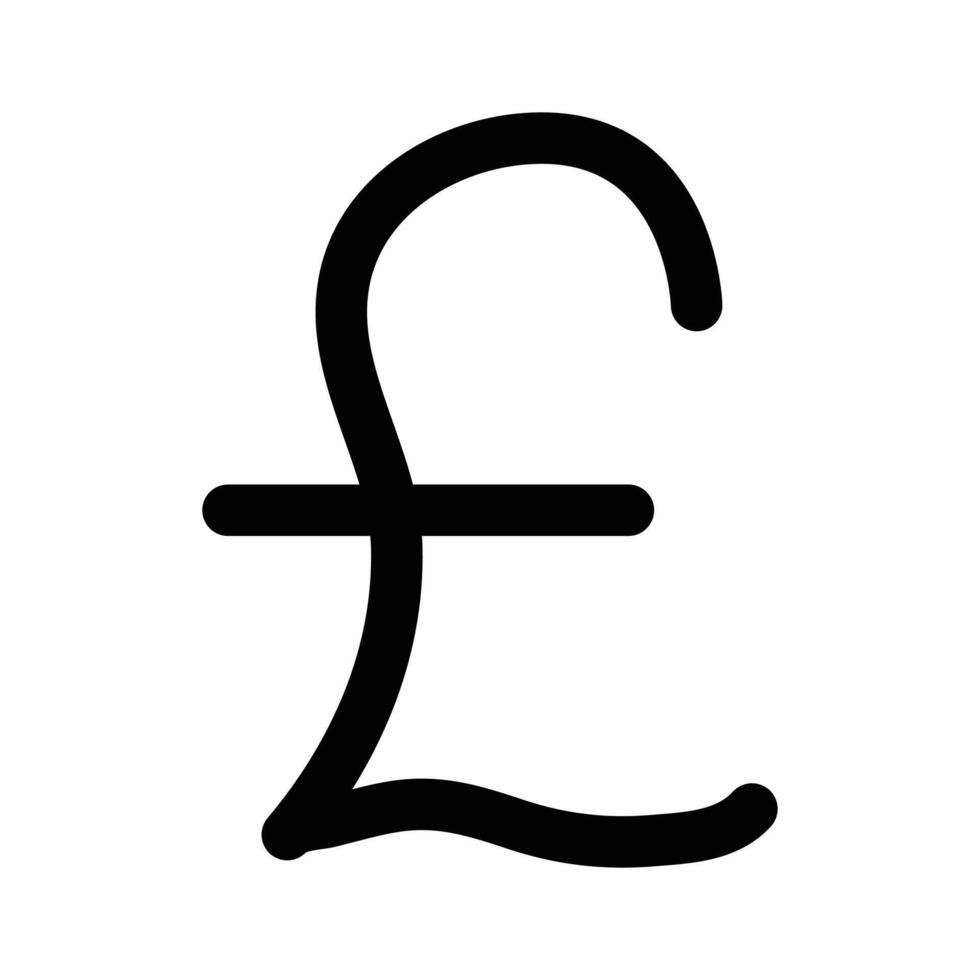 Pound icon black and white sign vector