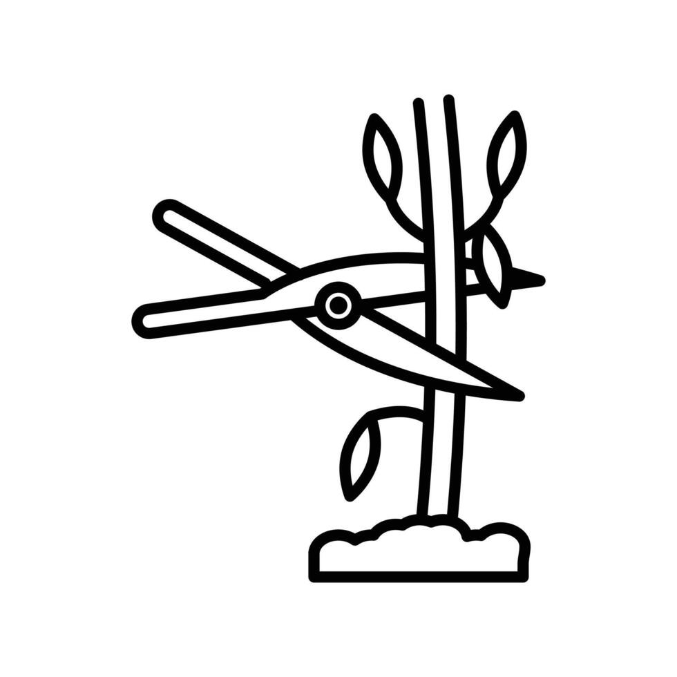 Pruning icon outline vector