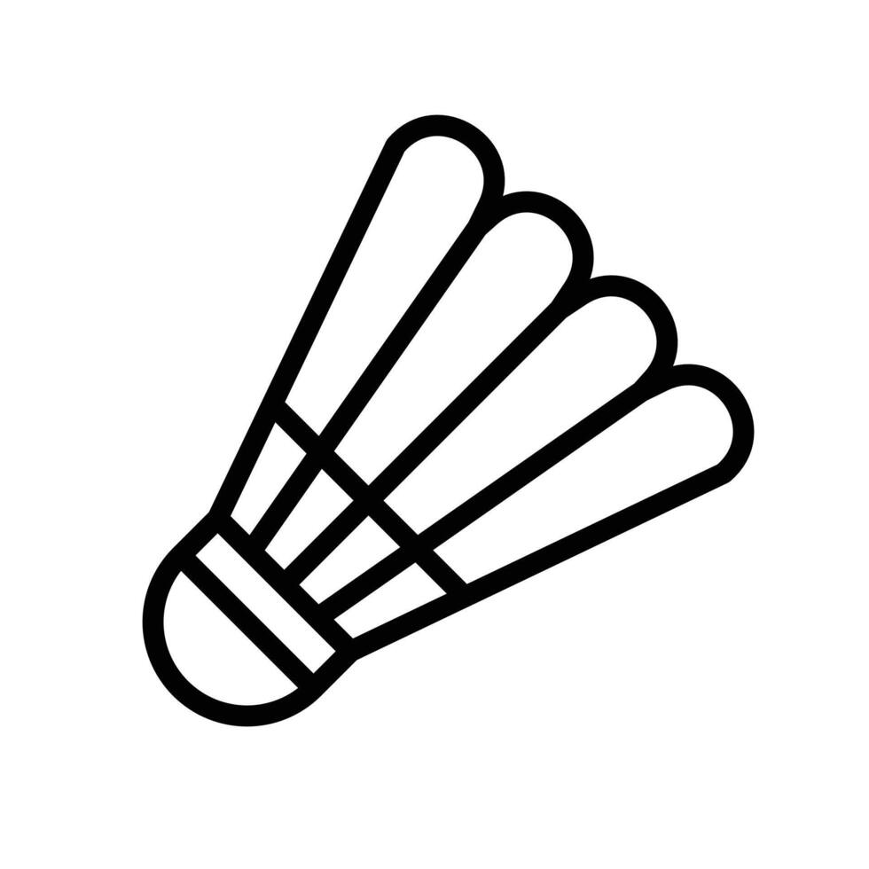 Shuttlecock Icon black and white sign vector