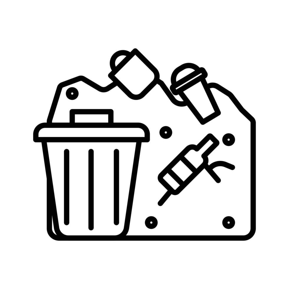 Solid waste icon vector