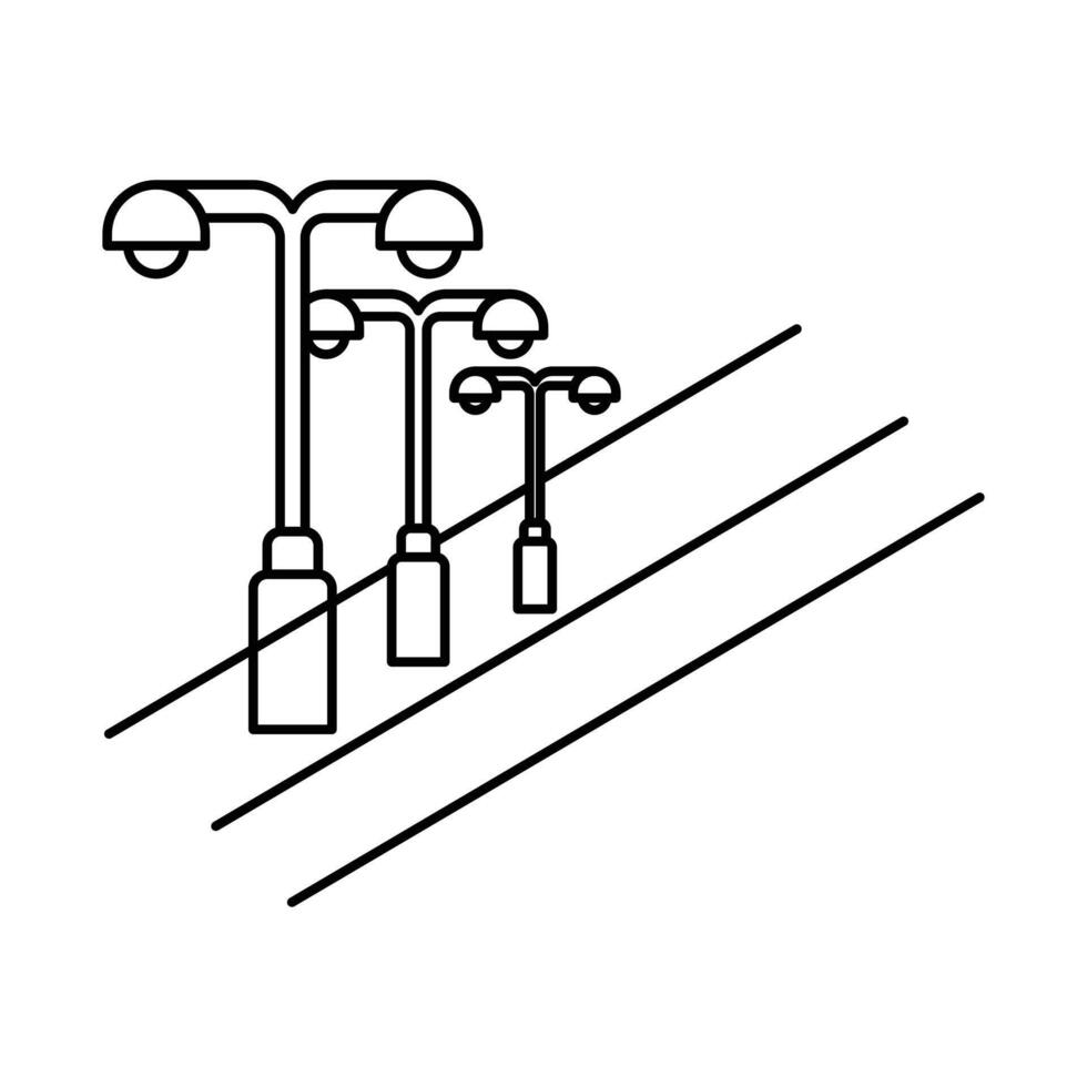 Street lighting icon vector