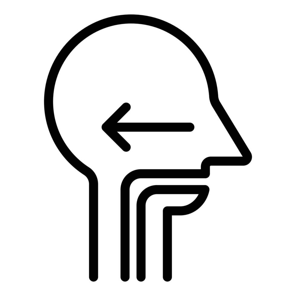 Swallowing reflex icon vector