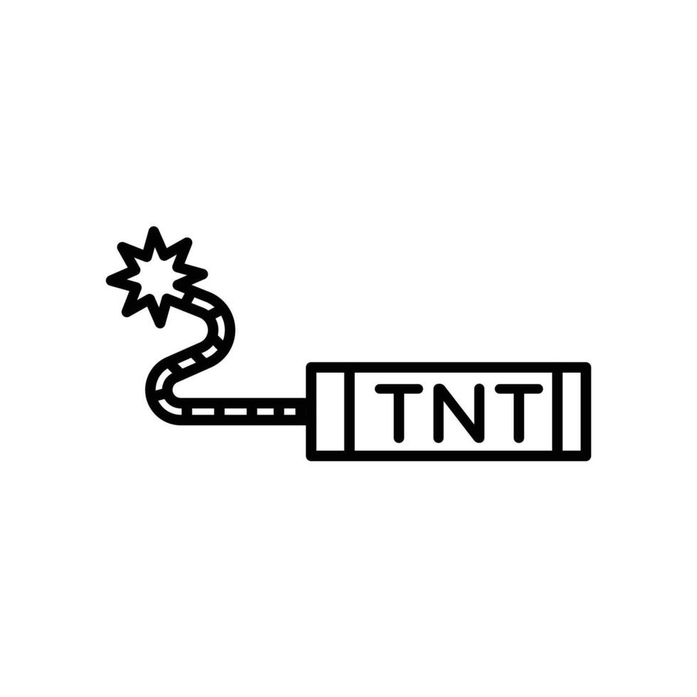 TNT dynamite icon black and white sign vector