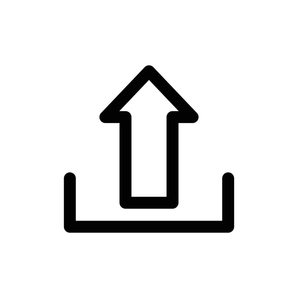 Upload Icon black and white sign vector