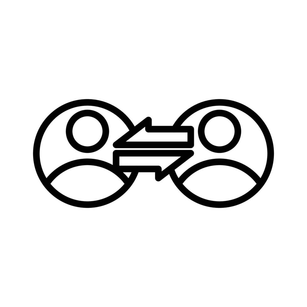 User interaction icon black and white sign vector