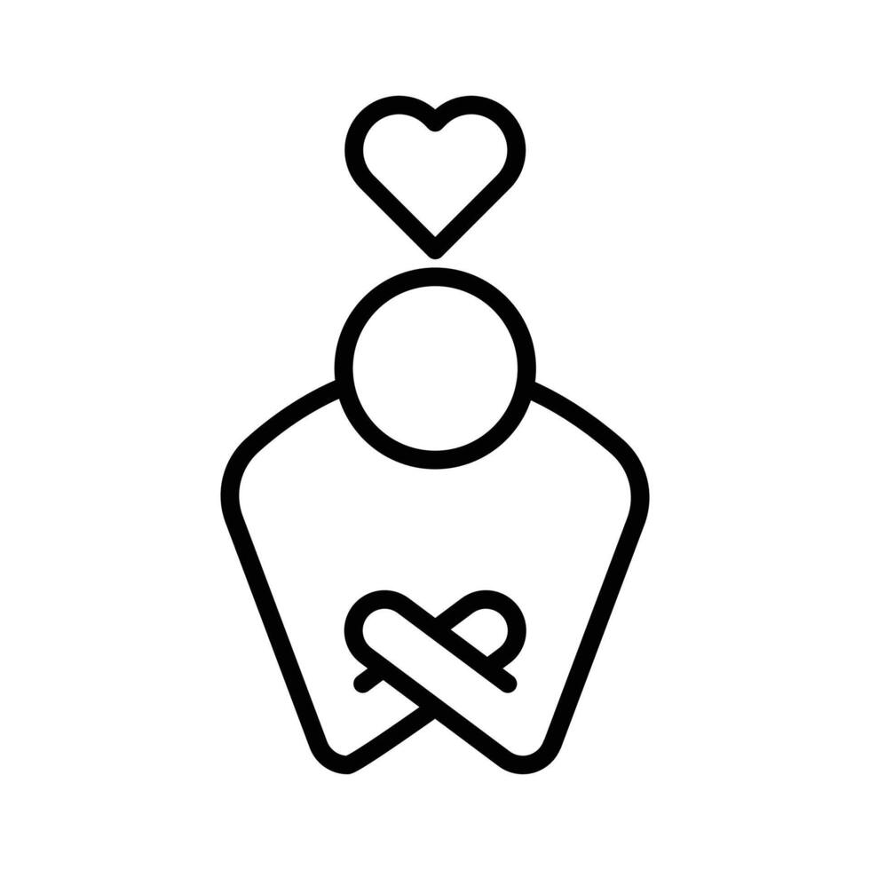 Your self care icon black and white sign vector
