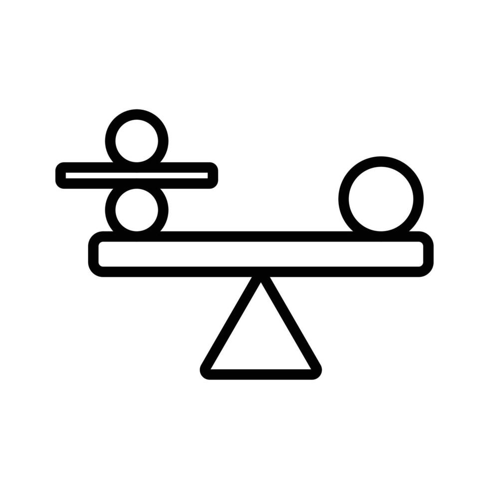 balancing icon outline vector